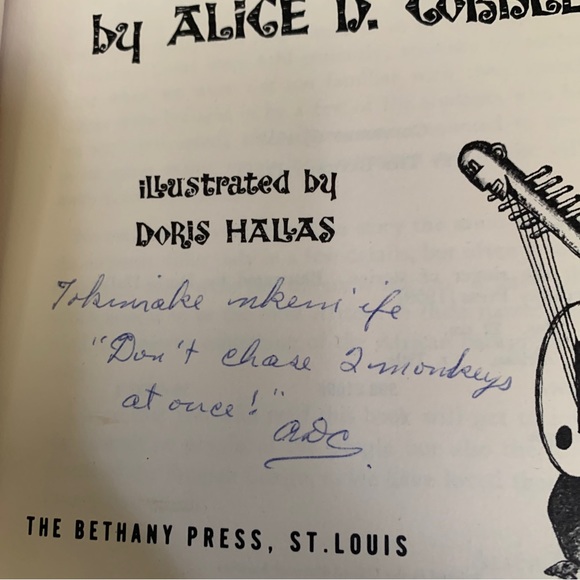 Alice D. Cobble / WEMBI THE SINGER OF STORIES Signed 1st Edition 1959. - Picture 8 of 11